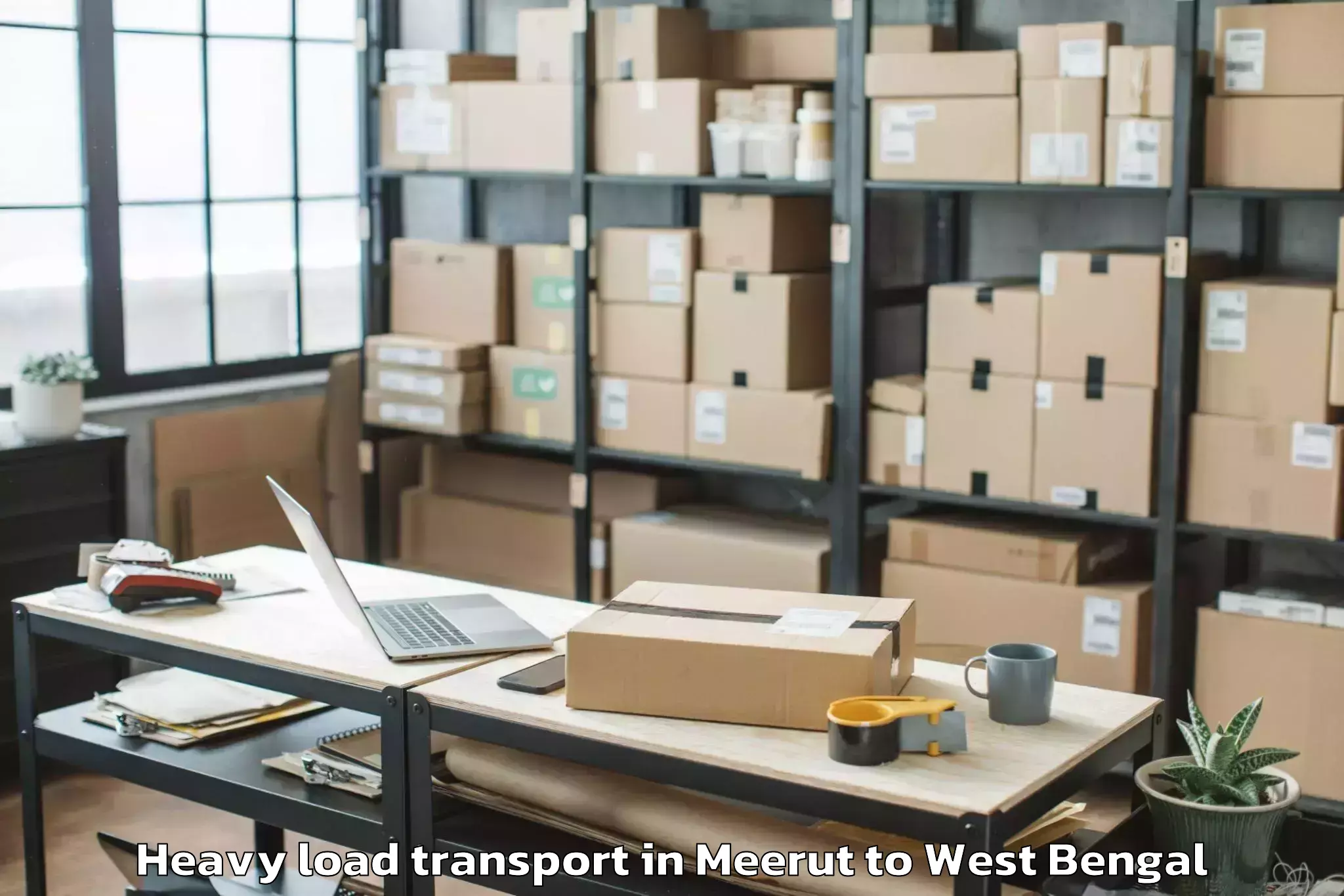 Book Meerut to Kaliyaganj Heavy Load Transport Online